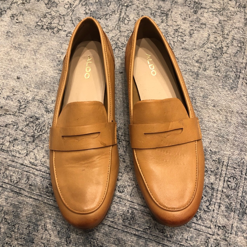Aldo Tan Leather Loafers